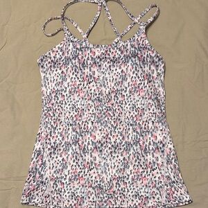 GAIAM Strappy Camisole - Pink, Gray, White Workout top lightly padded Medium